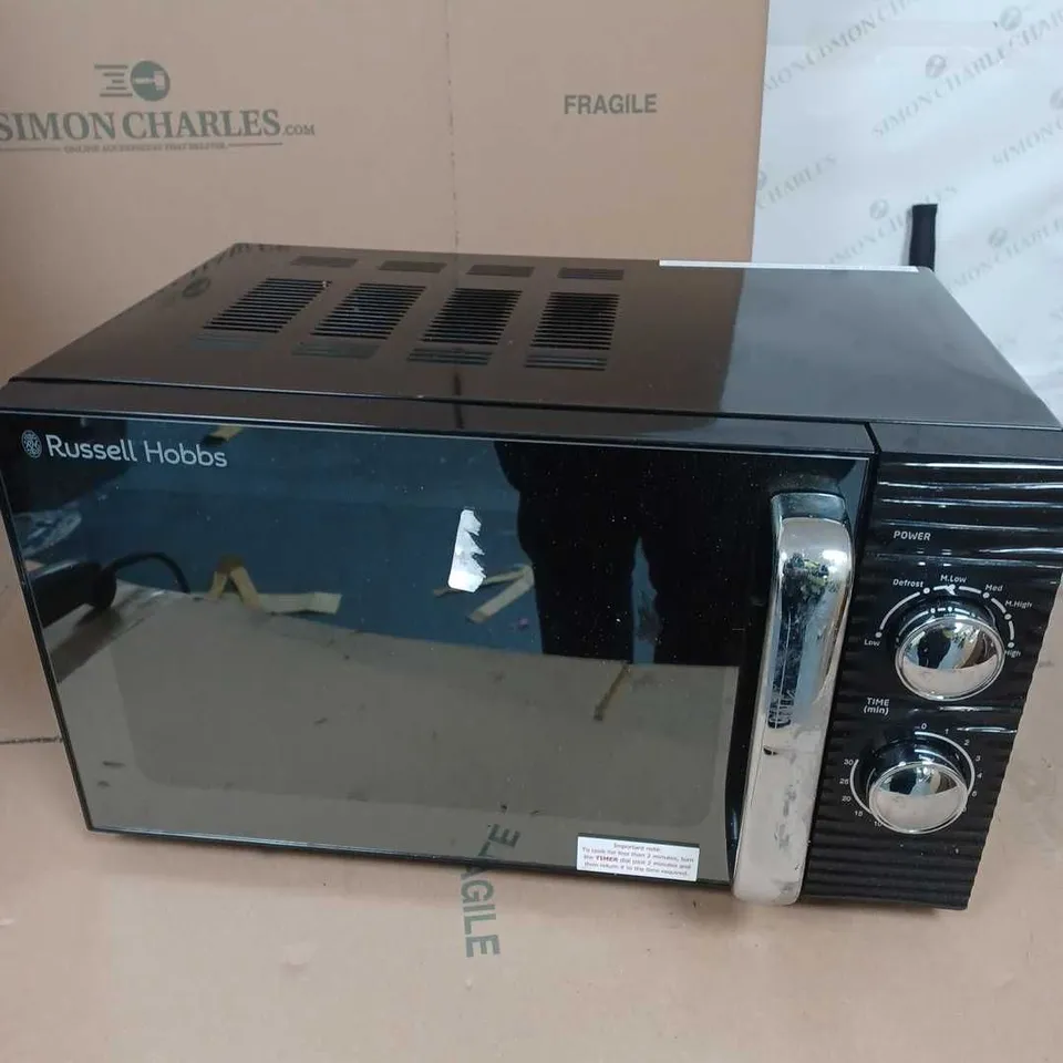 RUSSELL HOBBS RHM1731 INSPIRE BLACK COMPACT MANUAL MICROWAVE - COLLECTION ONLY 