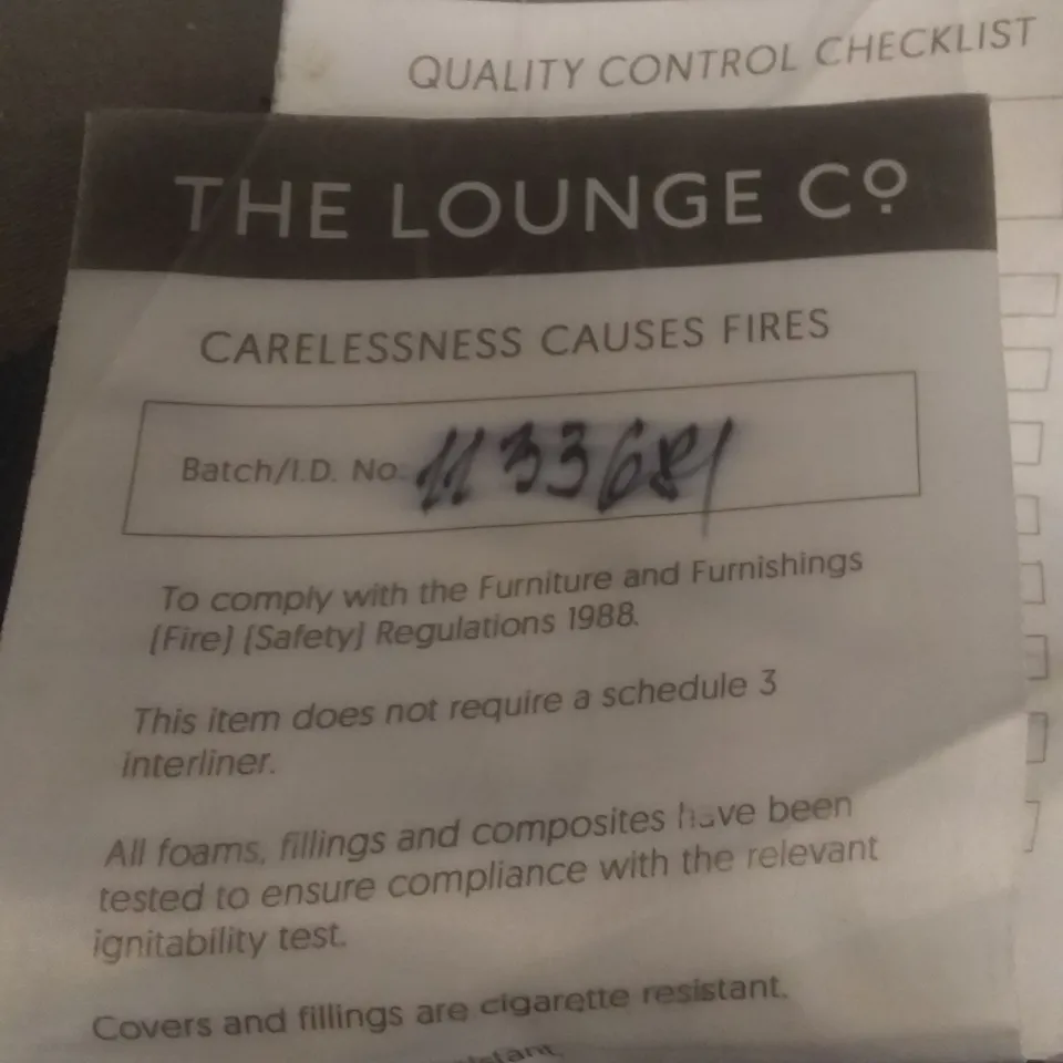 QUALITY BRITISH DESIGNER LOUNGE CO. DIREITO 3 SEATER SOFA PLUSH NAVY FABRIC