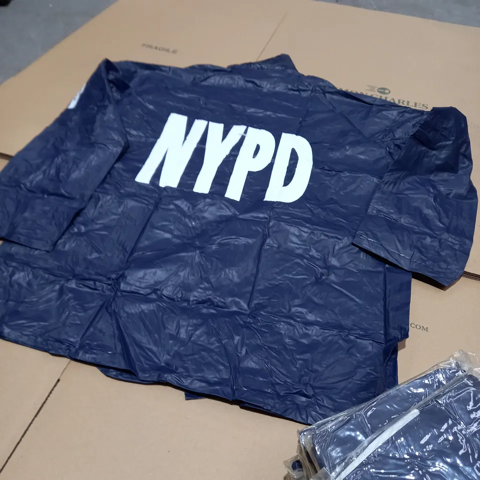 10 X PACKAGED NYPD THIN JACKETS 