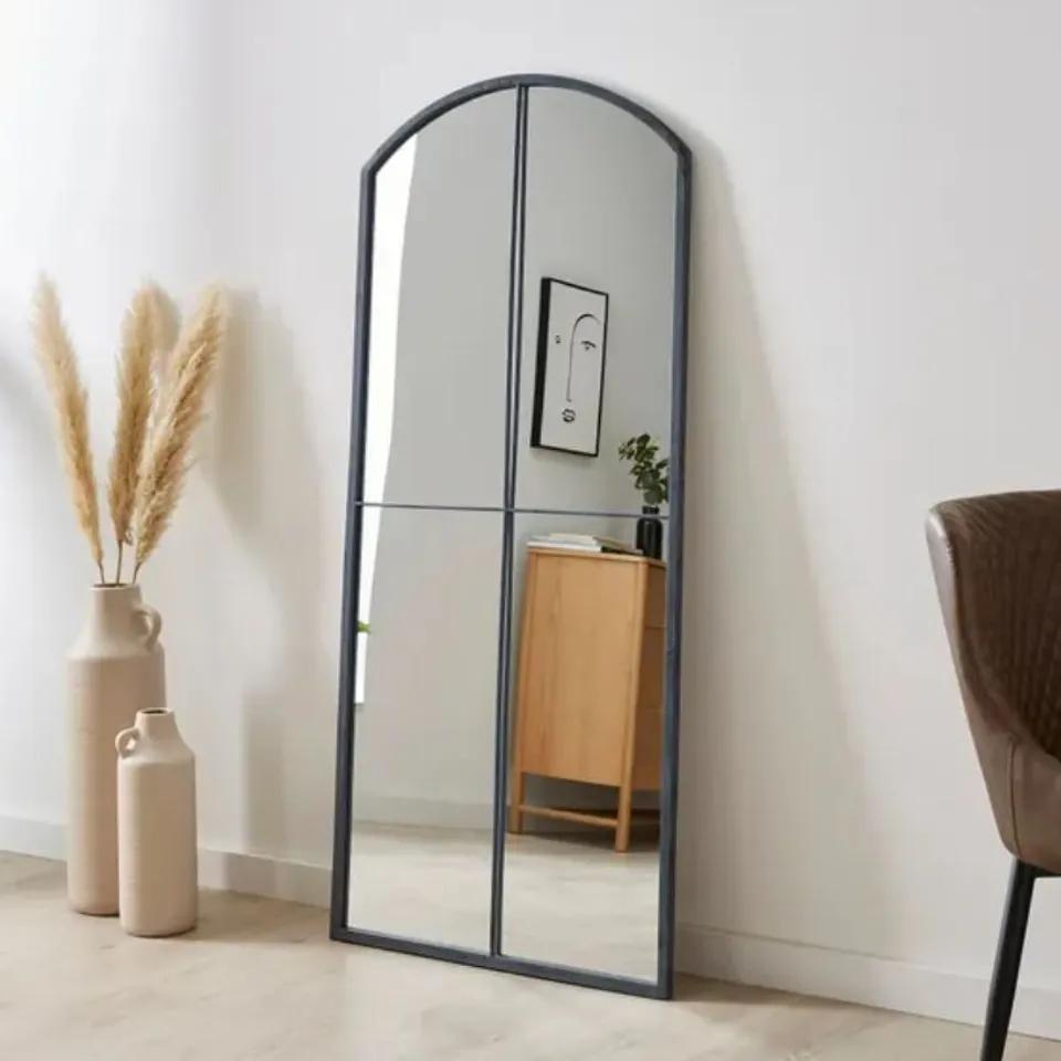 BOXED WINDOW ARCHED FULL LENGTH LEANER MIRROR (1 BOX)