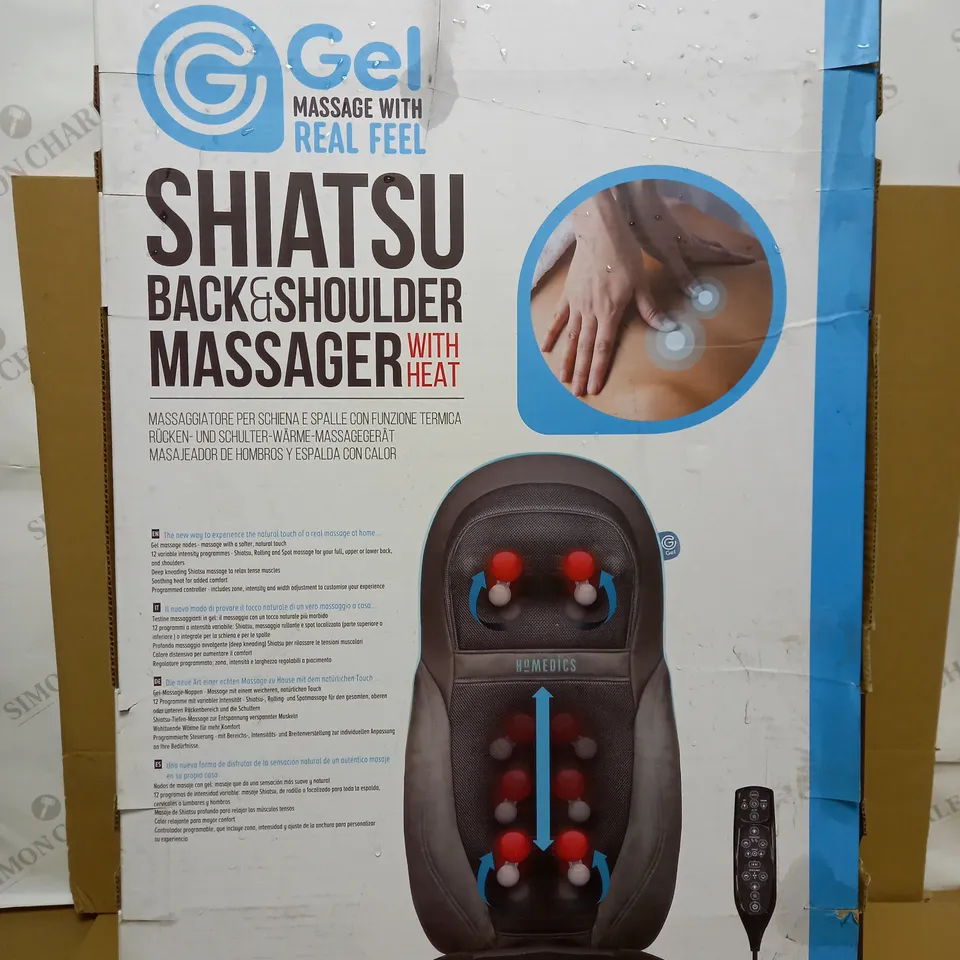 BOXED HOMEDICS SHIATSU BACK AND SHOULDER MASSAGER