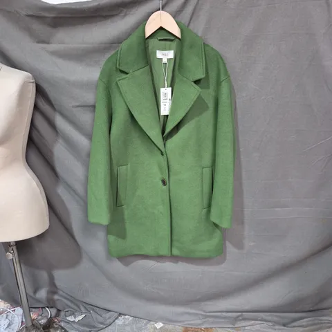 M&S Green Wool-Blend Coat, Ladies Size 12
