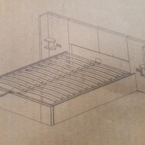 BOXED 5FT KING UPHOLSTERED BED (3 BOXES)