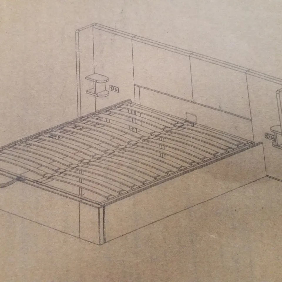 BOXED 5FT KING UPHOLSTERED BED (3 BOXES)