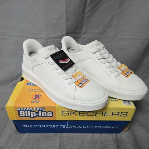 BOXED PAIR OF SKECHERS SLIP-INS TRAINERS - UK SIZE 6