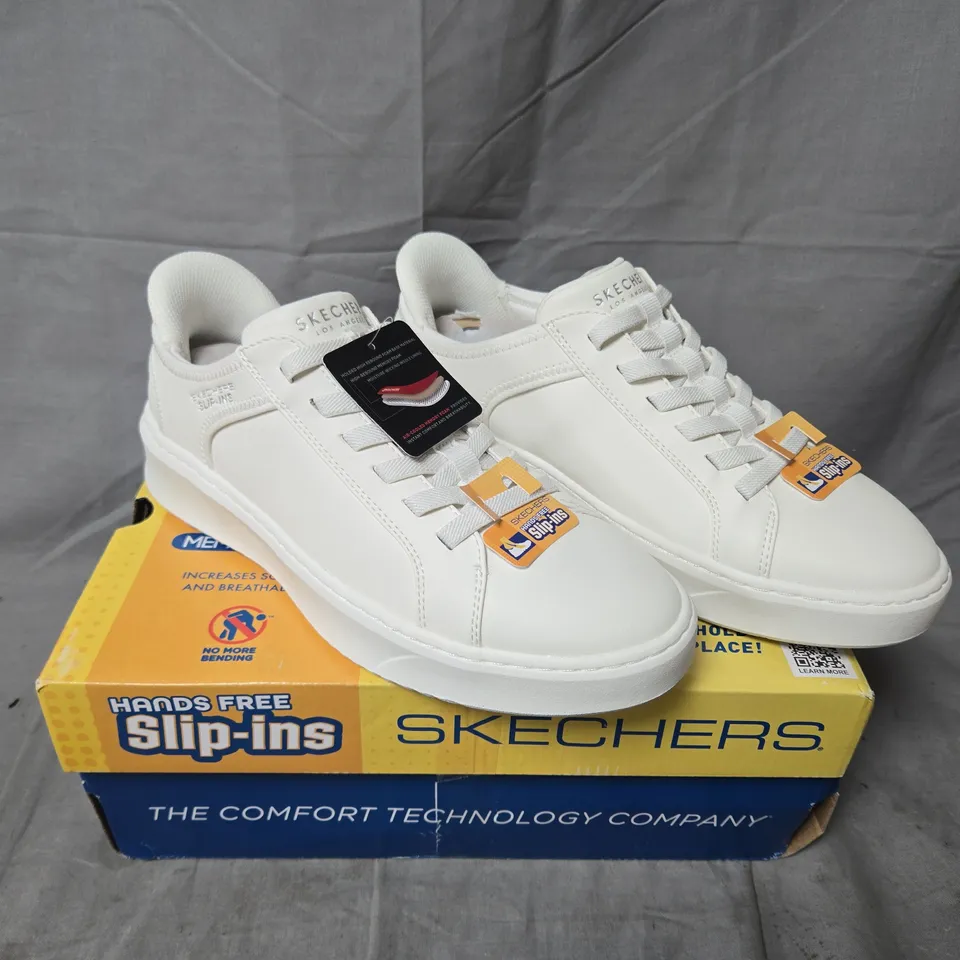 BOXED PAIR OF SKECHERS SLIP-INS TRAINERS - UK SIZE 6