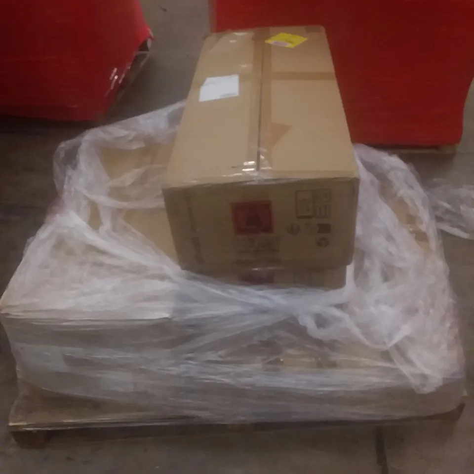 PALLET OF ASSORTED ITEMS INCLUDING FOLDING EXCERCISE BIKES