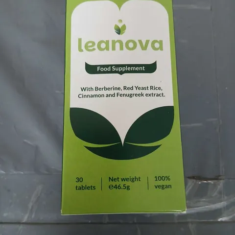 APPROXIMATELY 8 BOTTLES OF LEANOVA FOOD SUPPLEMENT – 30 TABLETS – 100% VEGAN