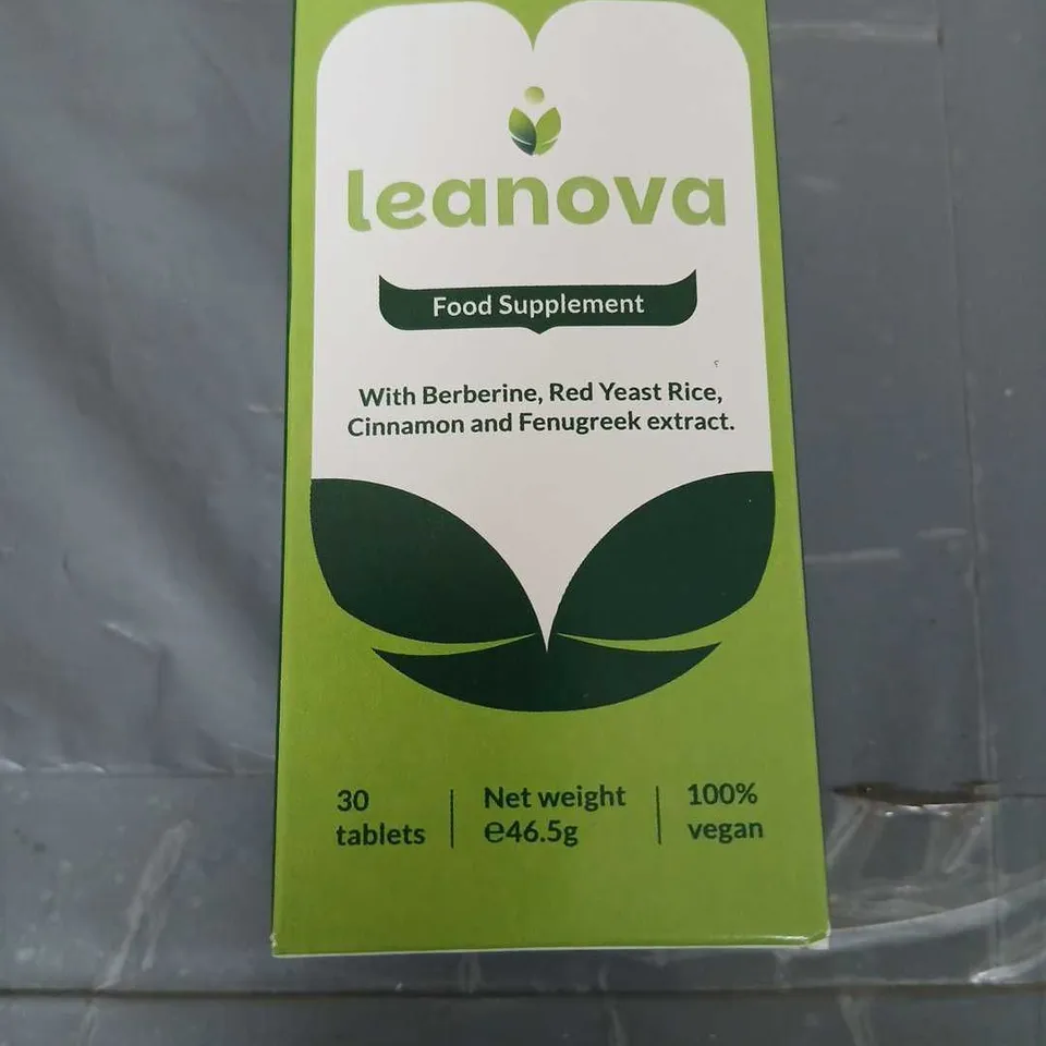 APPROXIMATELY 8 BOTTLES OF LEANOVA FOOD SUPPLEMENT – 30 TABLETS – 100% VEGAN