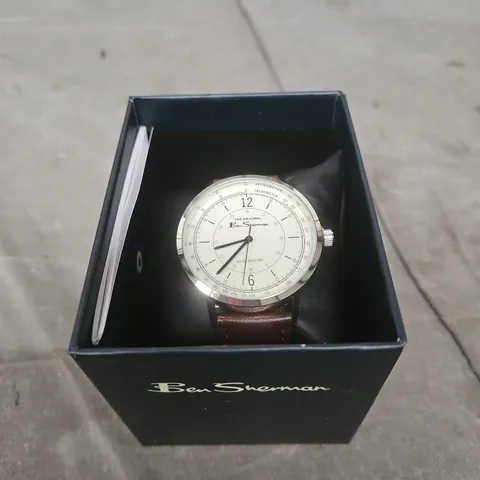 BEN SHERMAN THE ORIGINAL WRISTWATCH – BROWN LEATHER STRAP