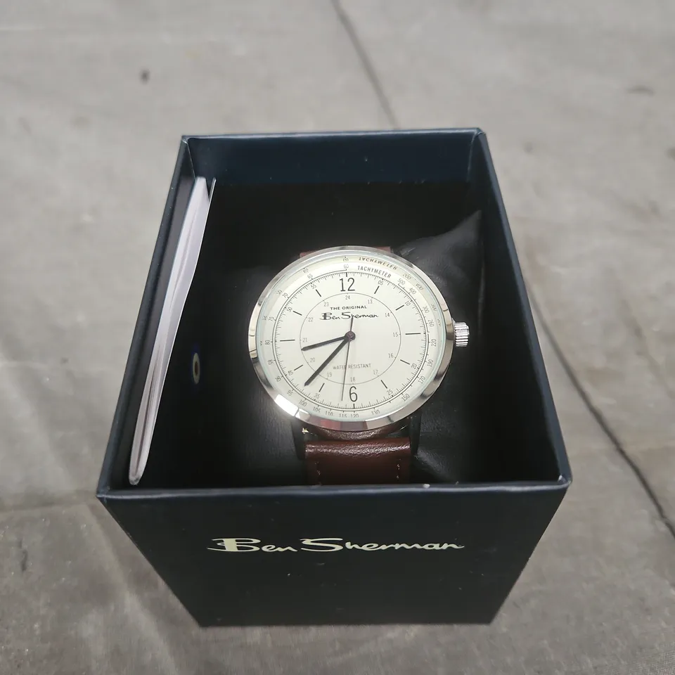 BEN SHERMAN THE ORIGINAL WRISTWATCH – BROWN LEATHER STRAP