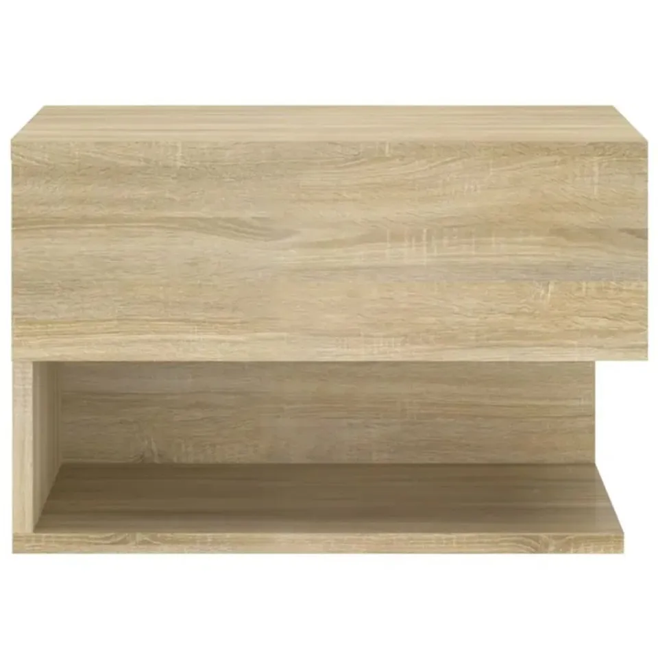 BOXED JAIANA WALL-MOUNTED BEDSIDE CABINET - COLOUR MAY DIFFER