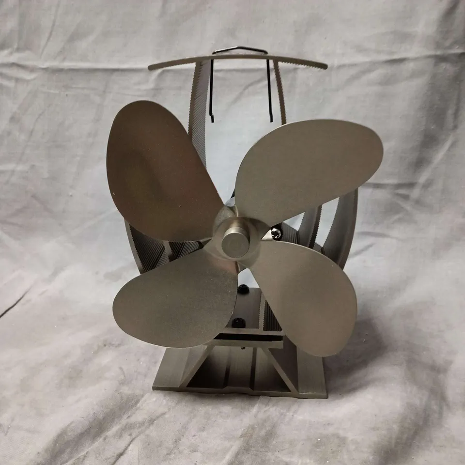 STOVE FAN BY THE STOVE FAN COMPANY – METAL HEAT-POWERED FOUR-BLADE TURBINE