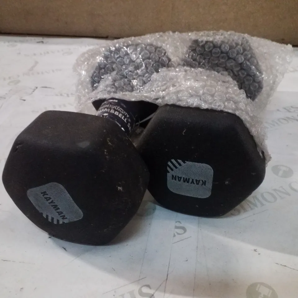 SET OF 2 KAYMAN 10KG DUMBBELLS 