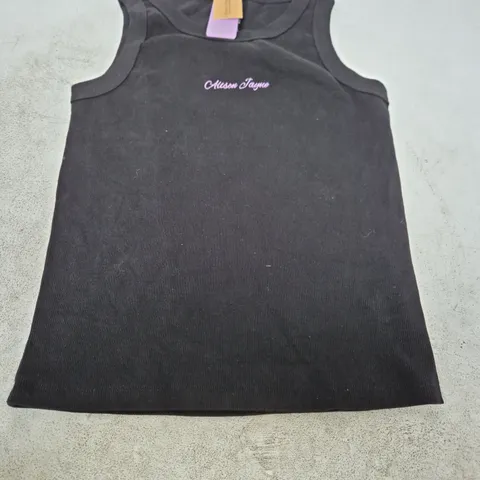 ALLISON JAYNE BLACK SLEEVELESS TANK TOP – UK SIZE L/XL