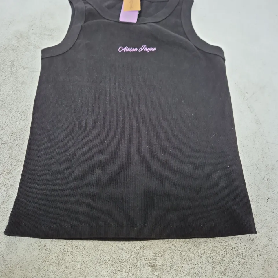 ALLISON JAYNE BLACK SLEEVELESS TANK TOP – UK SIZE L/XL