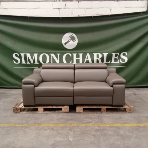 QUALITY DESIGNER ITALIAN MADE RICCARDO 3 SEATER ELECTRIC RECLINER LEATHER SOFA