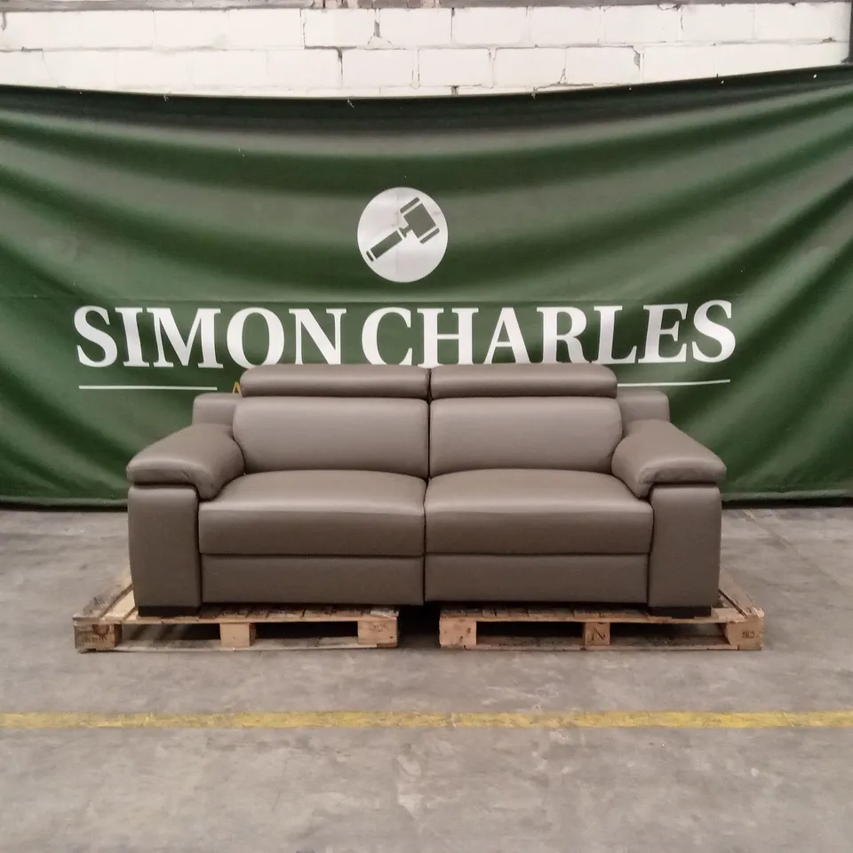 QUALITY DESIGNER ITALIAN MADE RICCARDO 3 SEATER ELECTRIC RECLINER LEATHER SOFA