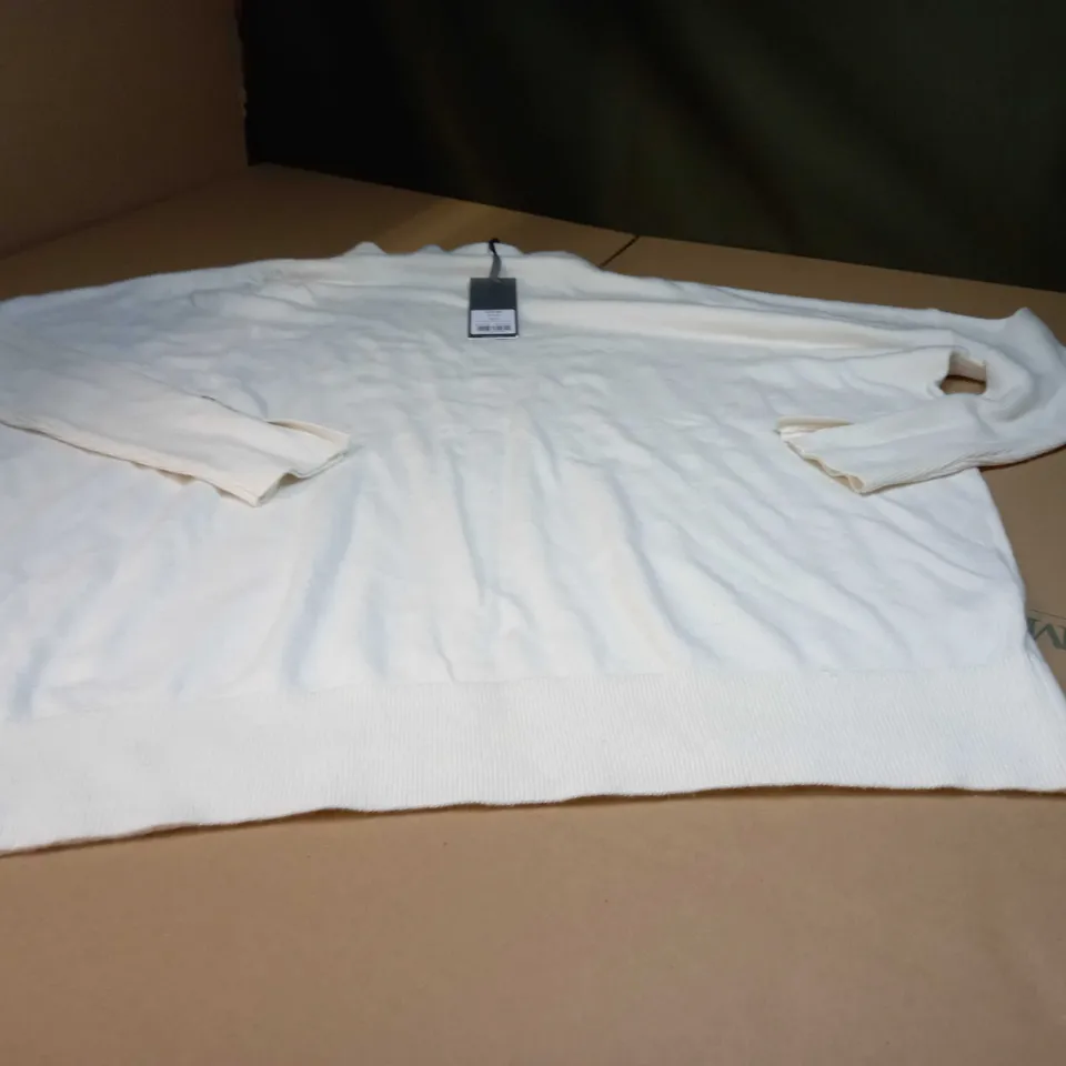 MINT VELVET CREAM DRAPE NECKJUMPER - MEDIUM