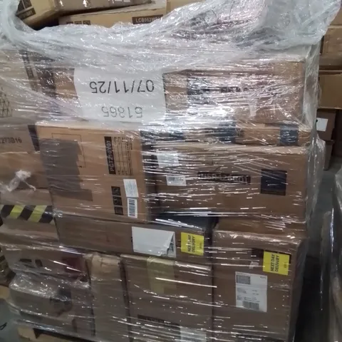 PALLET CONTAINING VARIOUS ASSORTED BOXED ITEMS TO INCLUDE: CLOTHES DRYING RACK, LAUNDRY HAMPER, WASRE BIN, SHOE RACK, BOXED FURNITURE ECT.