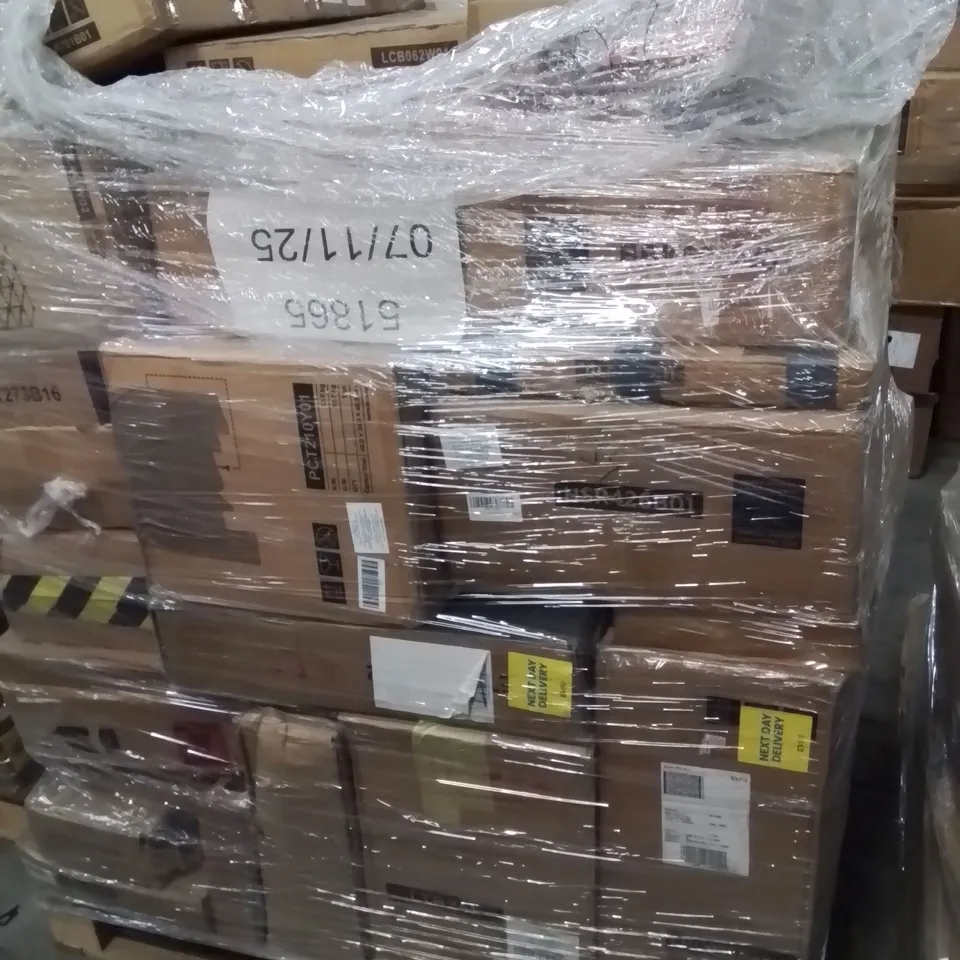 PALLET CONTAINING VARIOUS ASSORTED BOXED ITEMS TO INCLUDE: CLOTHES DRYING RACK, LAUNDRY HAMPER, WASRE BIN, SHOE RACK, BOXED FURNITURE ECT.