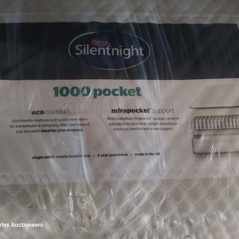 TWO UNBAGGED SILENTNIGHT 5' KINGSIZE MATTRESSES MIRACOIL ORTHO & 1000 POCKET