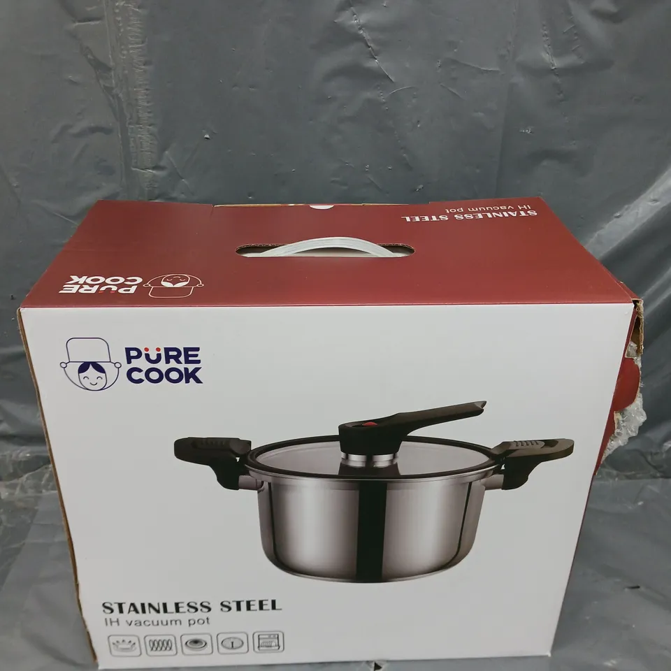 BOXED PURE COOK 24CM STAINLESS STEEL IH VACUUM POT