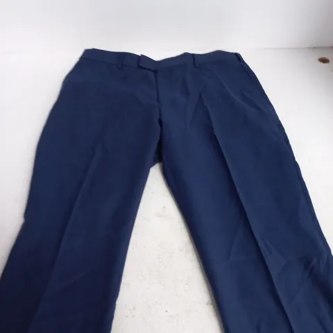 CHARLES TYRWHITT SLIM FIT ROYAL BLUE WOOL TROUSERS, 36W/38L