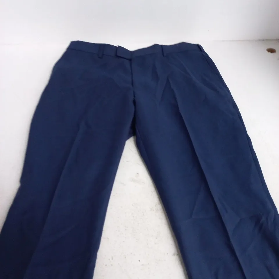 CHARLES TYRWHITT SLIM FIT ROYAL BLUE WOOL TROUSERS, 36W/38L