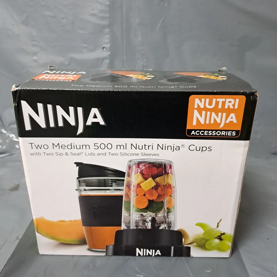 NUTRI NINJA SET OF 2 MEDIUM 500ML NUTRI NINJA CUPS
