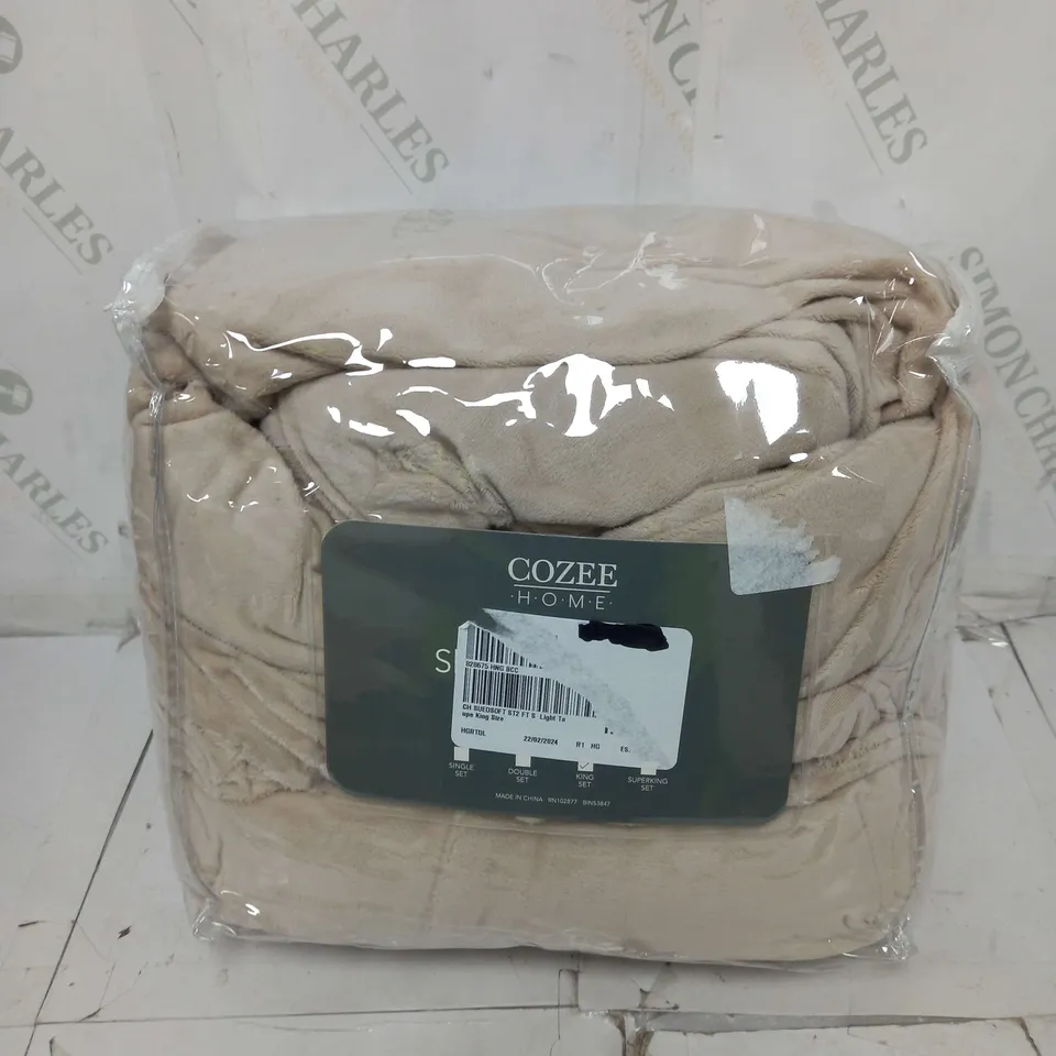 COZEE HOME SUEDSOFT FITTED SHEET SET - KING