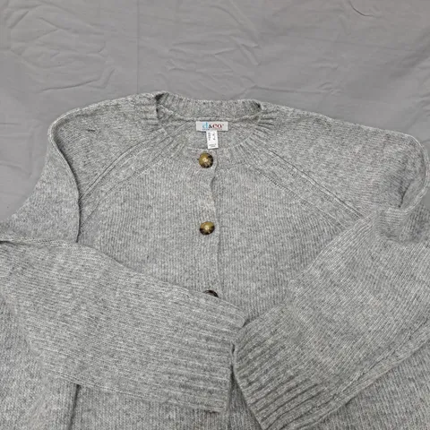 D&CO DENIM + COMPANY GREY KNIT CARDIGAN – SIZE XL (UK)