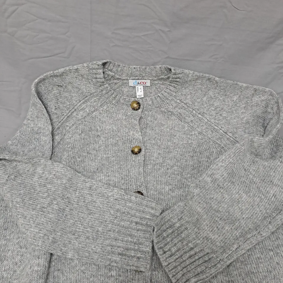 D&CO DENIM + COMPANY GREY KNIT CARDIGAN – SIZE XL (UK)