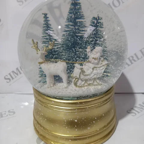 BOXED SANTA EXPRESS CHRISTMAS CHARACTER MUSICAL WATER SPINNER - SANTA