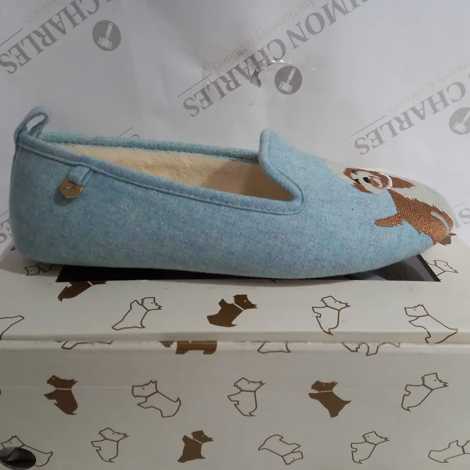 RADLEY PALE BLUE HOUSE SHOE/SLIPPERS - SIZE 6