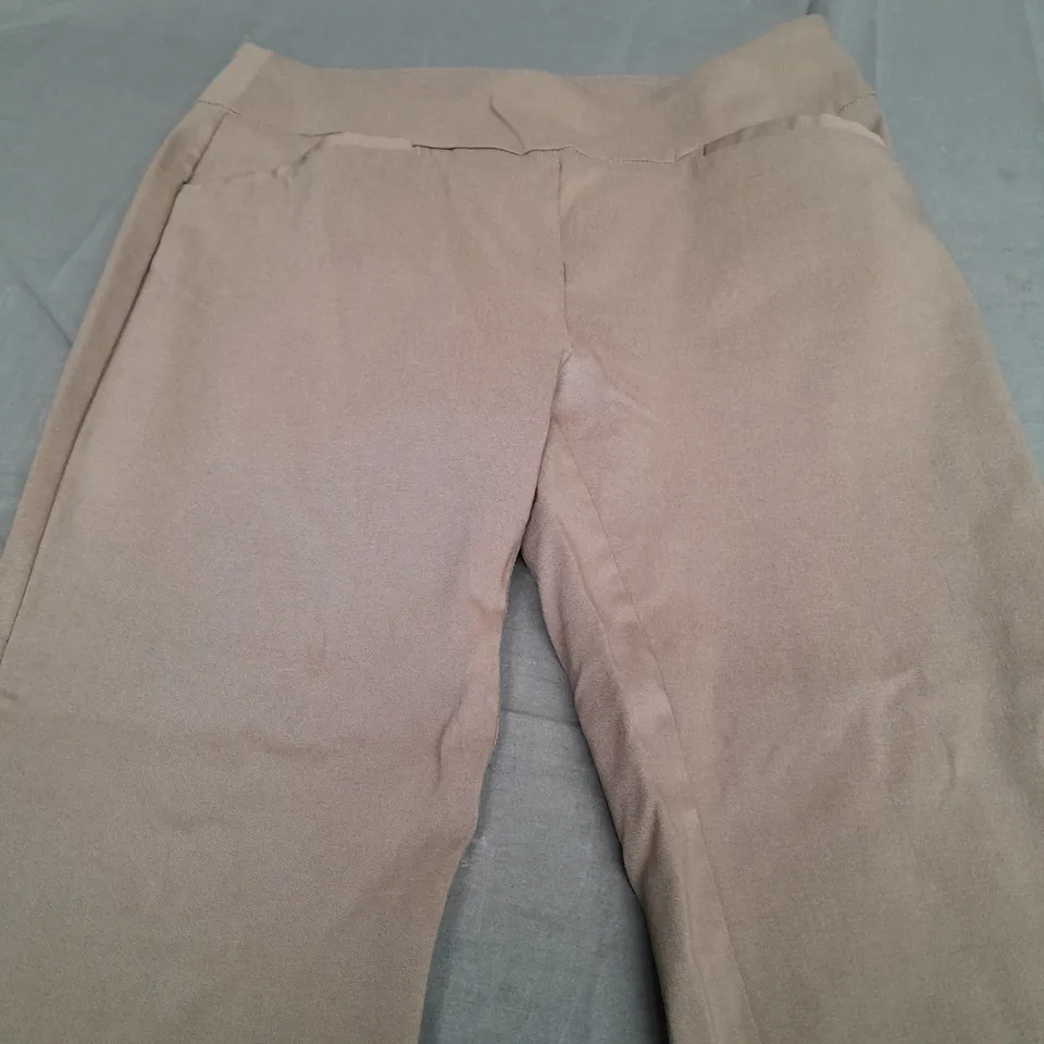NINA LEONARD BROWN STRETCH TROUSERS - SMALL