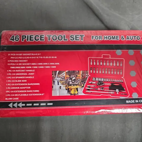 46 Piece Tool Set for Home & Auto – Red Box