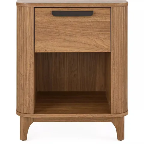 CARINA 1 DRAWER BEDSIDE CHEST - MID OAK