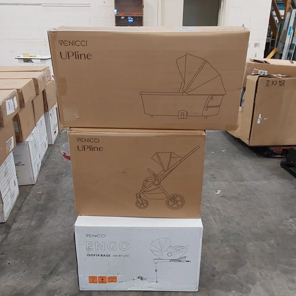BOXED UPLINE 3 IN 1 PLUS BASE TRAVEL SYSTEM SET - STONE BEIGE (3 BOXES)