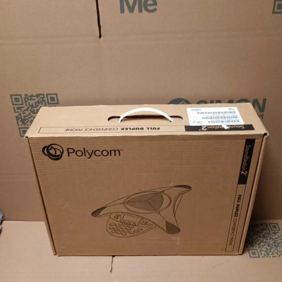 BOXED PLOYCOM SOUNDSATION2 FULL DUPLEX CONFERENCE PHONE