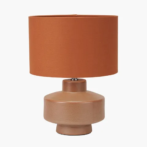 BOXED PACIFIC LIFESTYLE 30-1144-C ELURE CINNAMON CRACKLE EFFECT TABLE LAMP