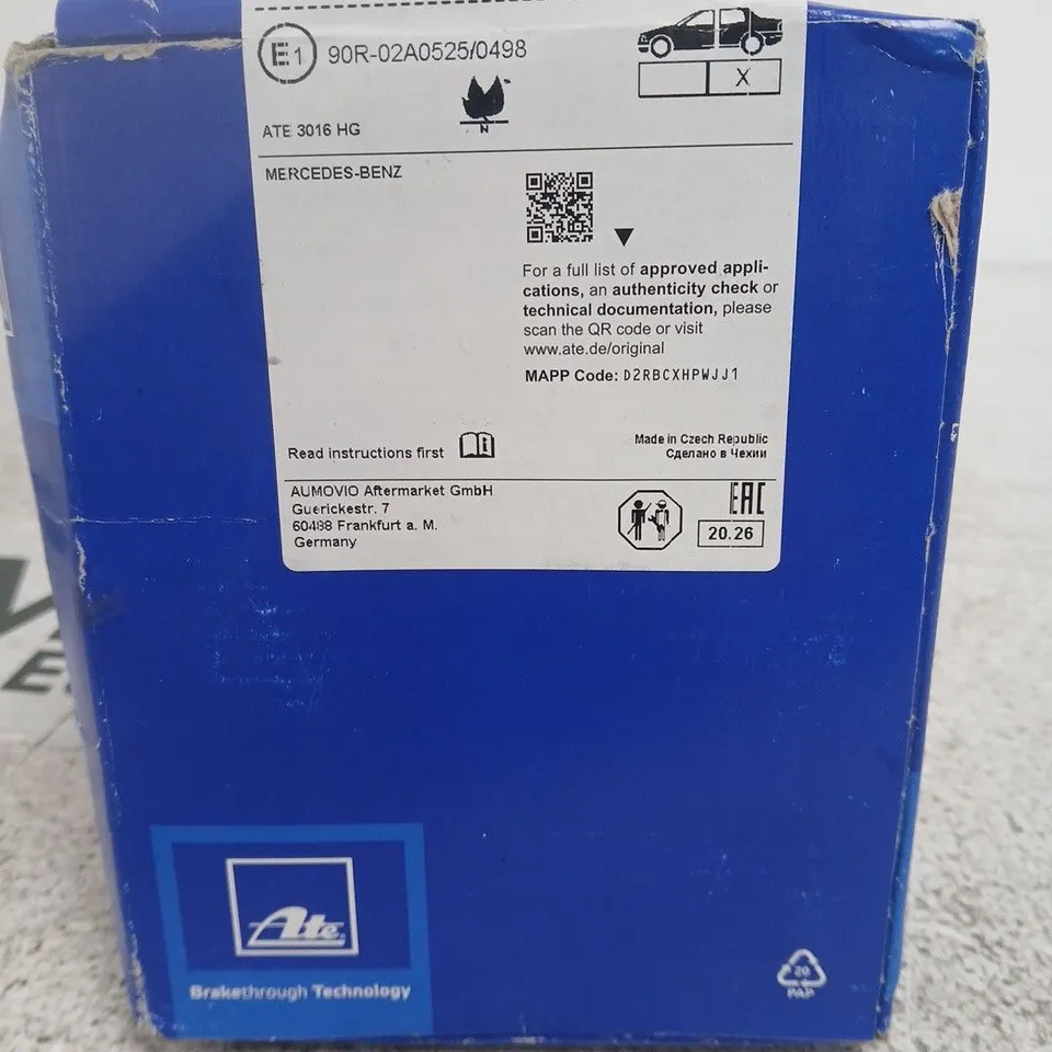 ATE ORIGINAL BRAKE PADS MERCEDES BENZ