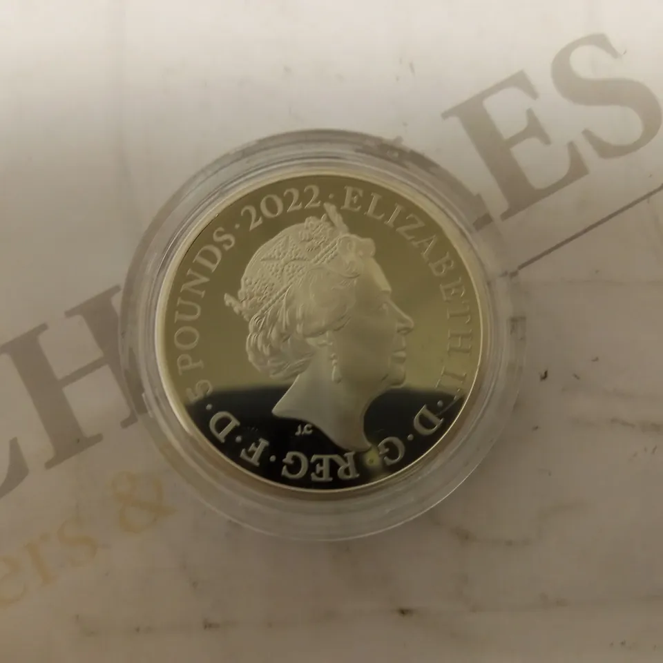 THE ROYAL MINT THE QUEEN'S REIG CHARITY & PATRONAGE 2022 UK £5 SILVER PROOF COIN