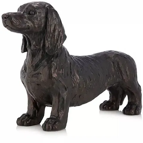 GARDEN REFLECTIONS PEANUT THE DACHSHUND DOG SCULPTURE