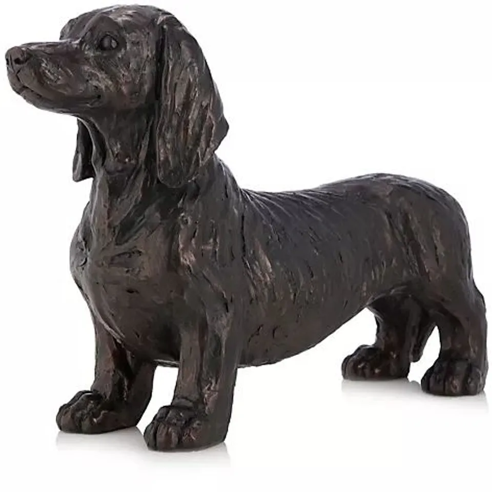 GARDEN REFLECTIONS PEANUT THE DACHSHUND DOG SCULPTURE