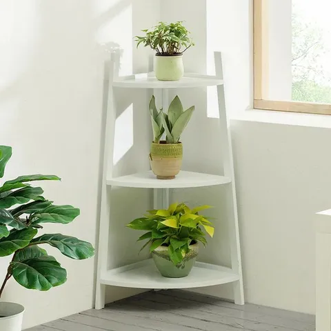 BOXED AUDRIAUNA CORNER PLANT STAND COLOUR: WHITE