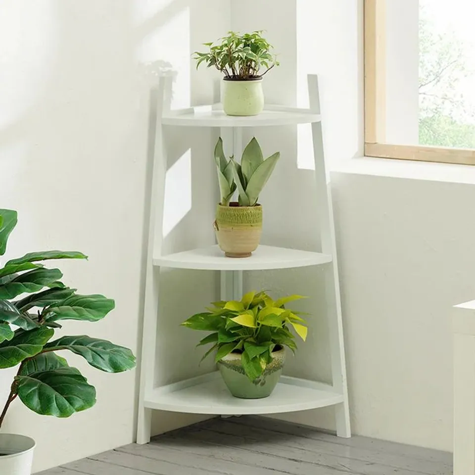 BOXED AUDRIAUNA CORNER PLANT STAND COLOUR: WHITE