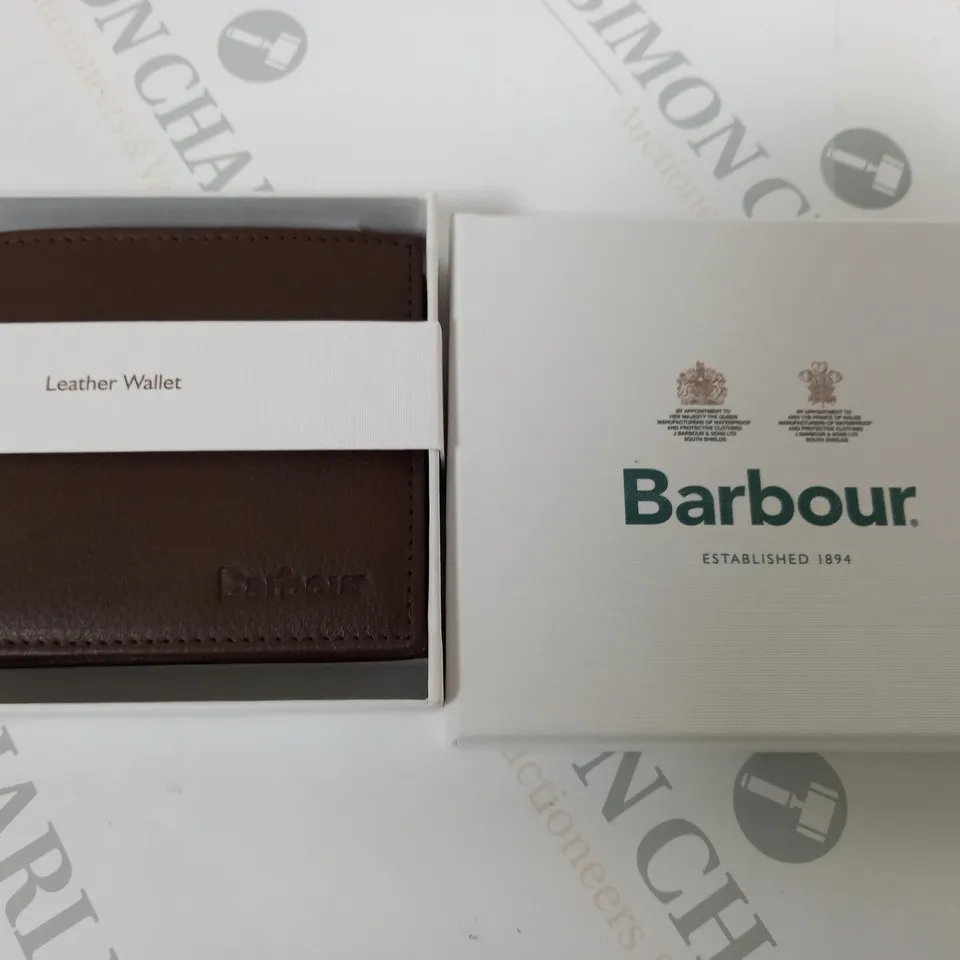 BOXED BARBOUR LEATHER WALLET