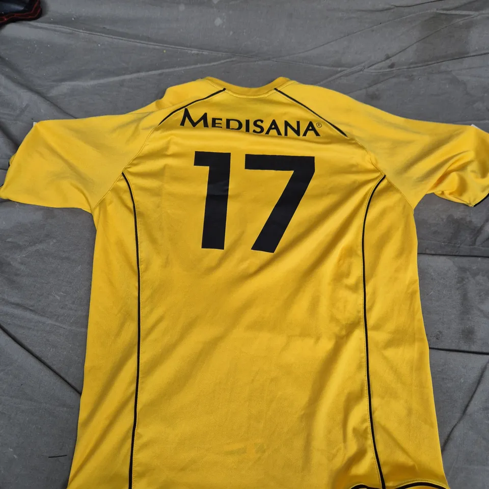 RODA JC KERKRADE SIGNED HOME SHIRT MEDISANA #17 – SIZE L (YELLOW, LOTTO)