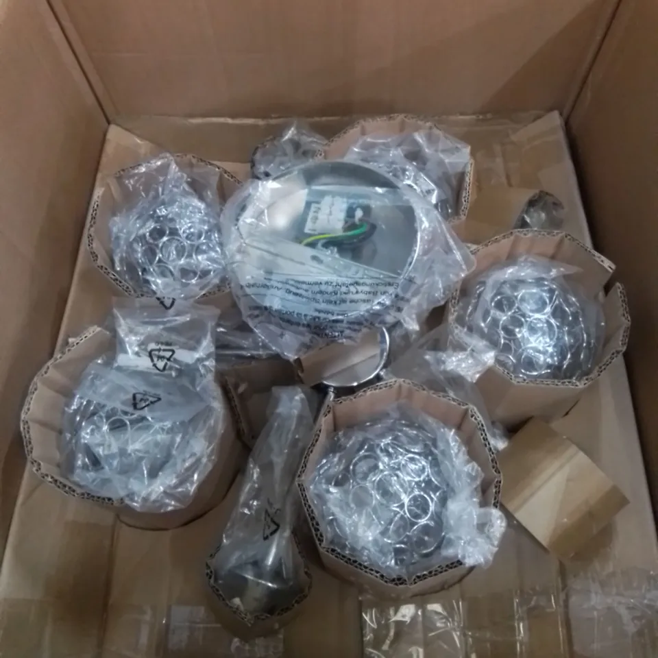 BOXED DARLINGTON 5 LIGHT SEMI FLUSH 